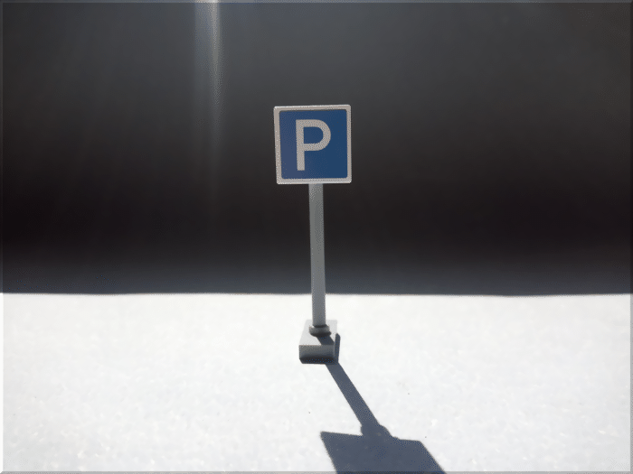 Verkehrszeichen Klemmbausteine Parken