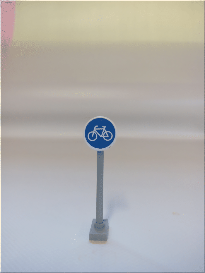 Verkehrszeichen Klemmbausteine Radfahrer